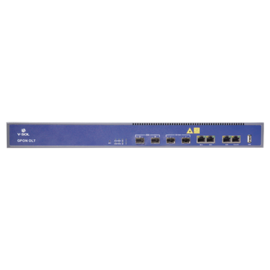 OLT de 2 puertos GPON + 4 puertos Uplink (2 puertos Gigabit Ethernet + 2 puerto SFP/SFP+) , hasta 256 ONUS