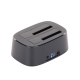 Base USB 3.0 para Disco Duro de Doble Bahía | Soporta Discos SATA de 2.5' & 3.5´ | Soporta discos de 12TB | Compatible con UASP, SATA 3.0 | Con adaptador de corriente 12V3A | Cable USB 1M | Alta Velocidad | Modo Clonación.