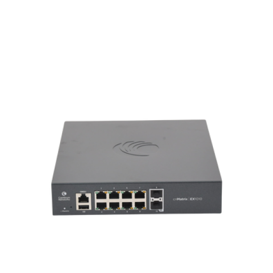 Switch PoE cnMatrix Ex1010-P / 8 Puertos Gigabit PoE 802.3af/at + 1 SFP / Capa 2 / Gestión en la Nube Gratuito