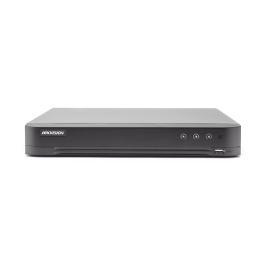 DVR 8 Canales 4K TurboHD + 8 Canales IP/ 8 Megapixel/ / 1 Bahía de Disco Duro / 4 Canales de Audio / 4 Entradas de alarma / Videoanálisis