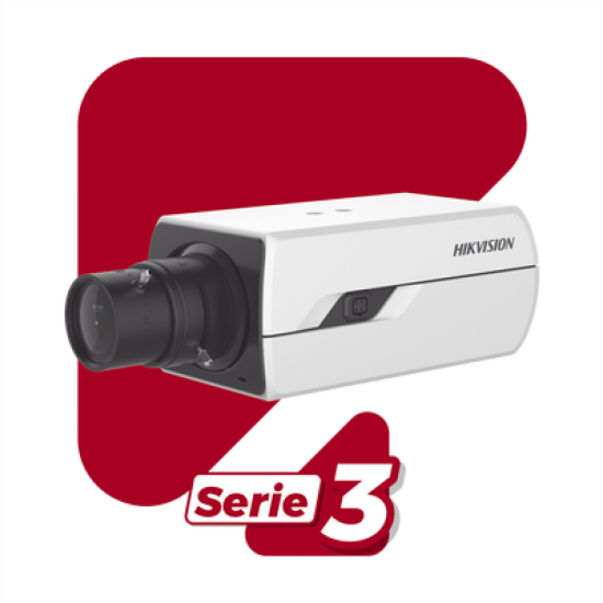 Camara Box IP 4 Megapixel / Serie PRO / DARKFIGHTER / PoE / 12 Vcc o 24 VCA / WDR 120 dB / ONVIF / RS-485 / BLC /  Entrada y Salida de Audio y Alarmas (No Incluye Lente) / Micro SD 