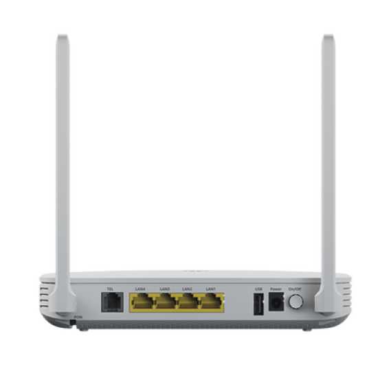 HUAWEI MiniFTTO - ONU Wi-Fi 6 doble banda / 2.976 Gbps / 4 puertos 10/100/1000 Mbps + 1  GPON (SC/UPC) + 1 puerto POST / Downstream 2.488 Gbps / Upstream 1.244 Gbps / Ganancia de Antena 5dBi / Beamforming / Roaming / MIMO 2X2 / Administración Nube
