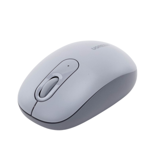Mouse Inalámbrico 2.4G 800/1200/1600/2400 DPI / Función de 3 botones / Alcance 10m / Silencioso / Ergonómico / Anti-caída y Anti-interferencias / Color Gris / Batería Alcalina AA (incluida).