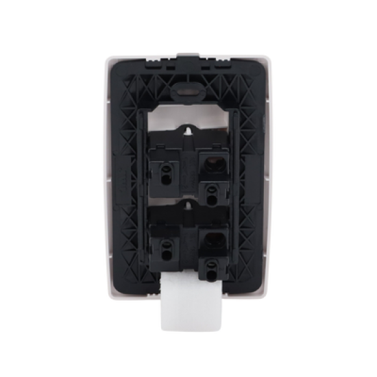Apagador Dúplex de 10 A/ 127 V CA ~ 60 Hz /  1 1/2 Módulos / Color Blanco.