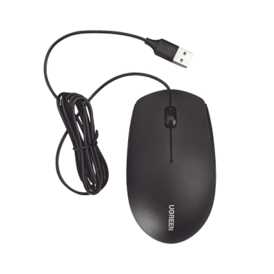 Mouse Óptico USB | Cable USB de 1.5 metros | 3 Botones | 1200DPI | Diseño Ergonómico | Silencioso | Color Negro | Windows / MacOS / Linux / Chrome y otros | También Compatible con  DVR / NVR.