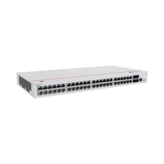 Switch de Acceso Gigabit Administrable PoE Capa 2 / 48 puertos 10/100/1000 Mbps (PoE) / 4 Puertos 1GE SFP Uplink / ERPS / IMGP Snooping / DHCP Snooping / PoE Perpetuo / 380W / Administración Nube Gratis