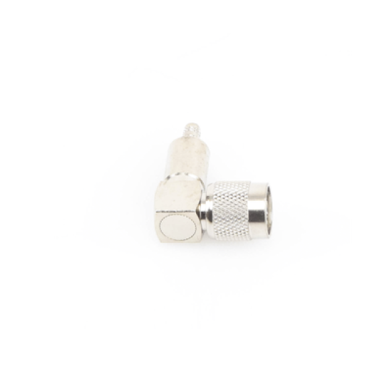 Conector TNC Macho en Ángulo Recto para Cable RG-58/U, LMR-195 Níquel/ Oro/ Teflón.â€‹