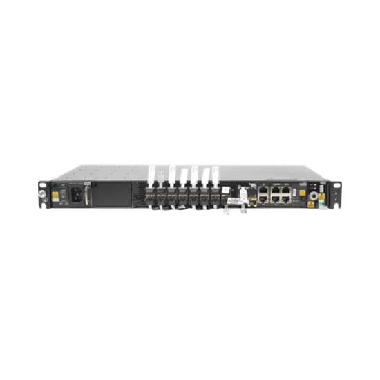Mini OLT GPON Carrier Class con Tarjeta de Servicio de 16 puertos GPON Hasta 1024 Clientes, 16 módulos clase C+ y Fuente de CA (Corriente Alterna), 1UR, Gestión por Interfaz Web, Gestión UNM2000, CLI, (Incluye Instalación de So