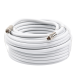 Jumper Coaxial con Cable Tipo RG-6 en Color Blanco de 15.24 Metros de Longitud y Conectores F Macho en Ambos Extremos. 75 Ohm de Impedancia.
