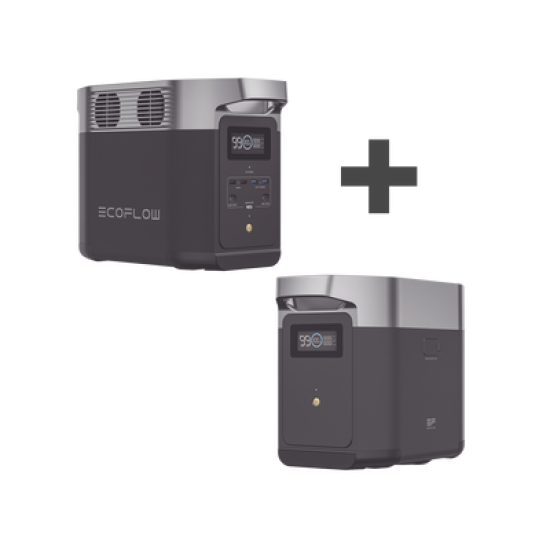 Kit de Estación de Energía Portátil 1024Wh + Batería Externa 1024Wh (2048Wh Totales)
