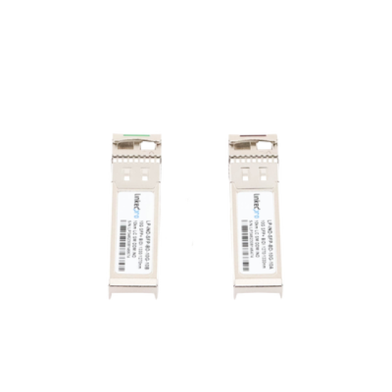 Transceptores Ópticos Industriales Bidireccionales SFP+ (Mini-Gbic) / Monomodo 1270 & 1330 nm / 10 Gbps / 10GBASE / Conector LC/UPC Simplex / DDM / Hasta 10 km / 2 Piezas