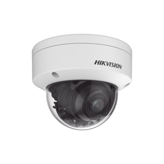 [Dual Light + ColorVu] Domo IP 4 Megapixel / Lente 3.6 - 9 mm / 40 mts IR + 40 mts Luz Blanca / WDR 130 dB / Exterior IP67 / IK10 / Captura Facial / Videoanaliticos (Filtro de Falsas Alarmas) / MicroSD