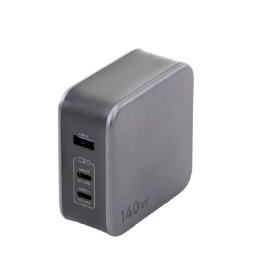 Cargador de 140W serie Nexode | 3 Puertos de Carga Rápida | 2 USB-C | 1 USB-A | Tecnología GaN II +SIC | PD3.1 / QC4.0 | Tecnología de Protección Térmica | Optimiza la Experiencia de Carga | Incluye cable USB-C
