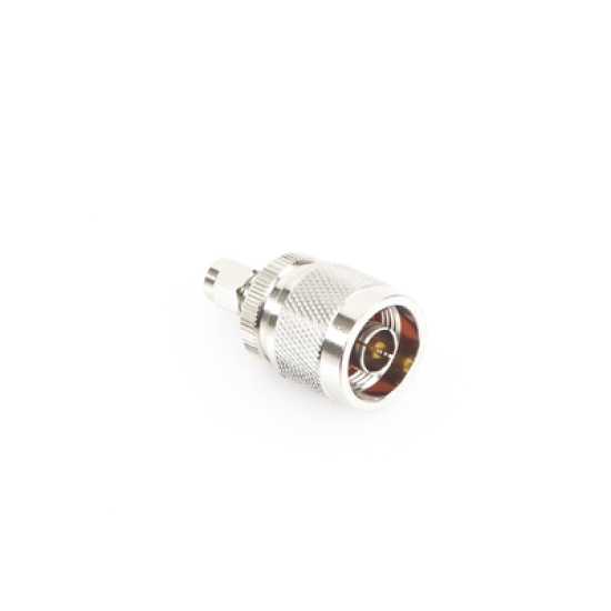 Adaptador en Línea, de Conector SMA Macho Inverso a N Macho, Níquel/ Oro/ Teflón.