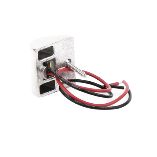 Luz led marina de cortesía serie Andros, emite luz de color blanco cálido de 45 lúmenes, para uso exterior e interior, fabricado bajo norma de protección IP67.