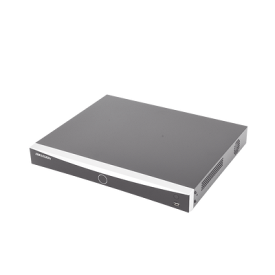 NVR 12 Megapixel (4K) / Reconocimiento Facial / 8 Canales IP / Base de Datos / Hasta 100,000 Fotografías / 8 Puertos PoE+ / 2 Bahías de Disco Duro / Switch PoE 300 mts / Bases de Datos / HDMI en 4K 