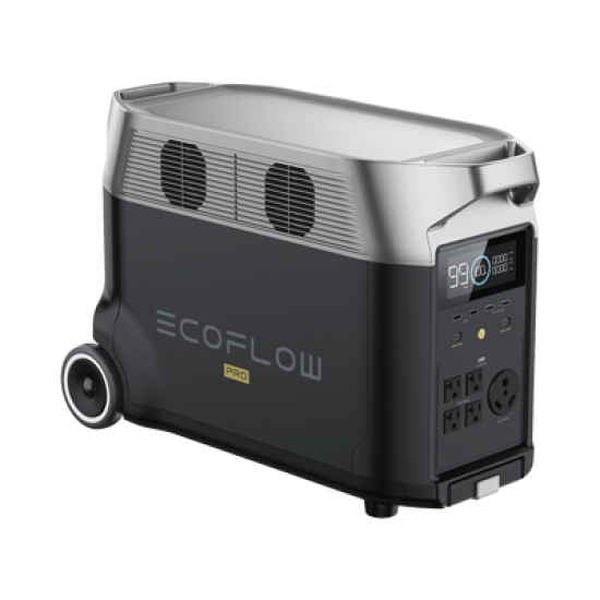 Estación de Energía Portátil DELTA PRO 3600Wh Litio LFP / 5 AC 3600W (7200W Pico) / 2 USB-C 200W / Capacidad para Aumentar Respaldo / Cargador de Coche 10A a 12.6V / Conectividad WiFi y Bluetooth (App) / Carga Solar 1600W Max.