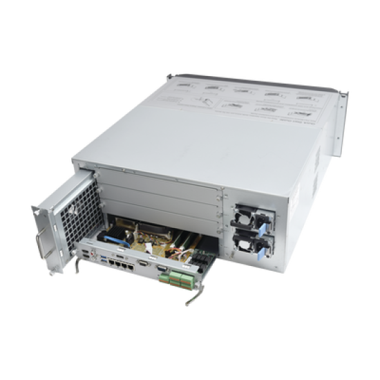 NVR 12 Megapixel (4K) / 128 canales IP / 24 Bahías de Disco Duro / 4 Puertos de Red / Soporta RAID con Hot Swap / NVR de Alto Desempeño 