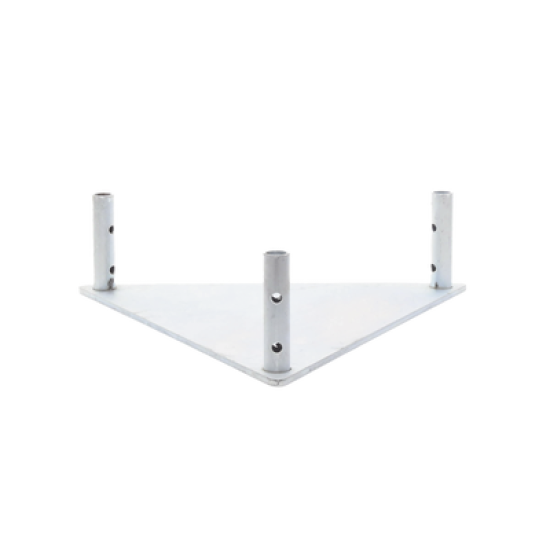 Base Triangular para Tramo STZ45 Galvanizado Electrolítico.