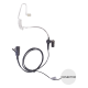Micrófono - audífono de solapa con tubo acústico transparente para KENWOOD PKT23K con tubo acústico de PU (grado médico)