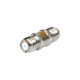Adaptador Barril en Línea, de Conector Mini-UHF Hembra a Mini-UHF Hembra, Níquel/ Oro/ Teflón.