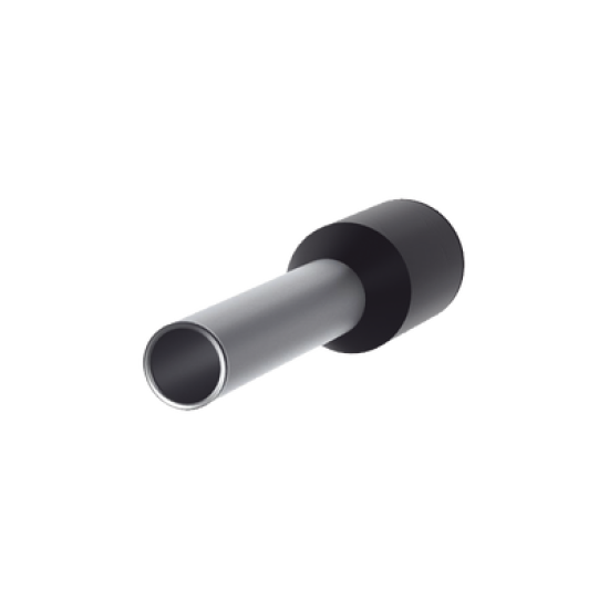 Ferrule Aislado Para Cables 16 AWG, PIN de 10 mm de Longitud, Mango Color Negro, Paquete de 500pz