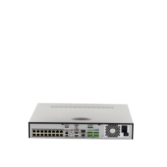 [Doble Poder de Decodificación] NVR 32 Megapixel (8K) / 16 Canales IP / 16 Puertos PoE+ / AcuSense / ANPR / Conteo de Personas / Heat Map / 4 Bahías de Disco Duro  / HDMI en 8K / Soporta POS / Alarmas I/O / Smart  Search