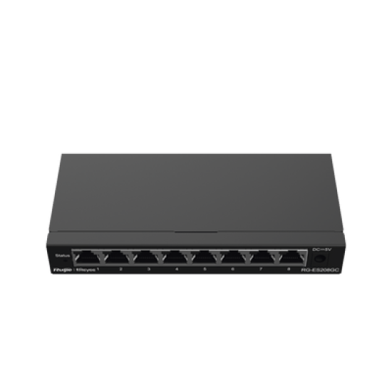 Switch Administrable con 8 puertos Gigabit, gestión gratuita desde la nube