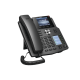 Teléfono IP empresarial para 4 líneas SIP con 2 pantallas LCD, 6 teclas BLF/DSS, conferencia de 3 vías, PoE