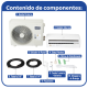 Minisplit WiFi Inverter / SEER 17 / 30,000 BTUs ( 2.5 TON ) / R32 / Frío y Calor / 220 Vca / Filtro de Salud / Compatible con Alexa y Google Home.