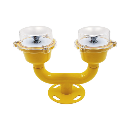 Lámpara de Obstrucción Doble color Rojo / IP65 / Luz fija o parpadeante / Voltaje de Operación 110 AC / 220 AC