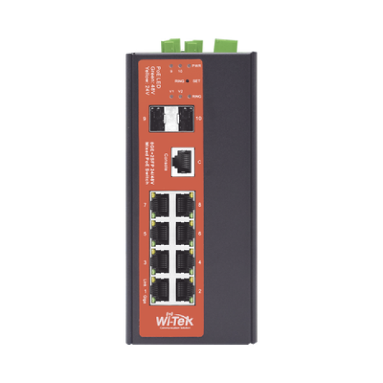 Switch Industrial Administrable Gigabit con 2 Puertos PoE bt + 6 Puertos PoE af/at o 24 V Pasivo + 2 SFP Gigabit, 240 W