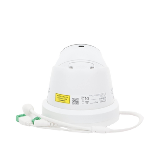 [Dual Light + ColorVu] Turret IP 4 Megapixel / Lente 2.8 mm / 40 mts IR + 40 mts Luz Blanca / Exterior IP67 / Luz Intermitente y Alerta de Audio / Micrófono Integrado / Videoanaliticos (Filtro de Falsas Alarmas) / WDR 130 dB / Captura Facial