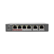 Switch PoE+ / No Administrable / 3 Puertos 10/100 Mbps 802.3 af/at (30 W) + 1 Puerto 10/100 Mbps Hi-PoE (60 W) / 2 Puertos 10/100 Mbps Uplink / Modo Extendido hasta 300 Metros / 60 W