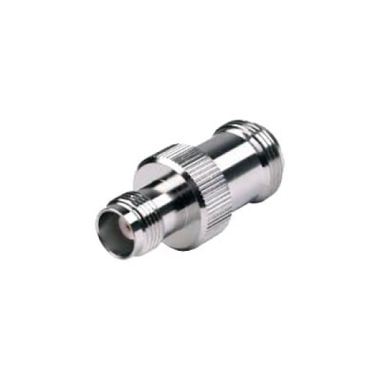Adaptador en Línea de Conector TNC Hembra a N Hembra, Níquel/ Oro/ Teflón. Adaptador en Línea de Conector TNC Hembra a N Hembra, Níquel/ Oro/ Teflón.