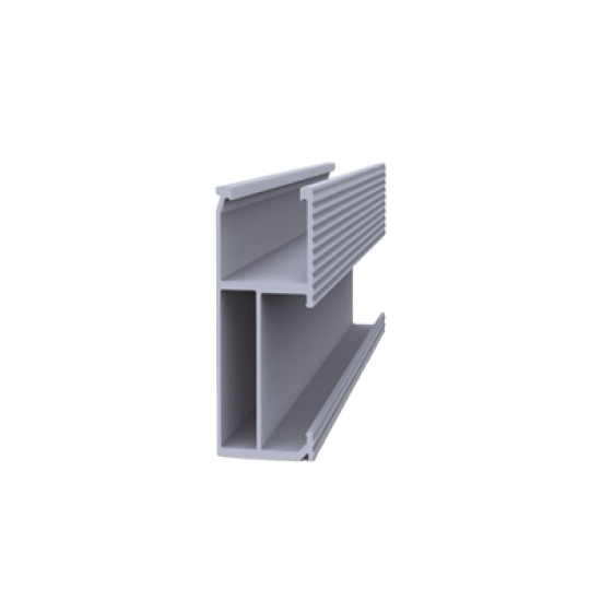 Riel 8 para montaje de módulos fotovoltaicos de aluminio anodizado de 1400mm.