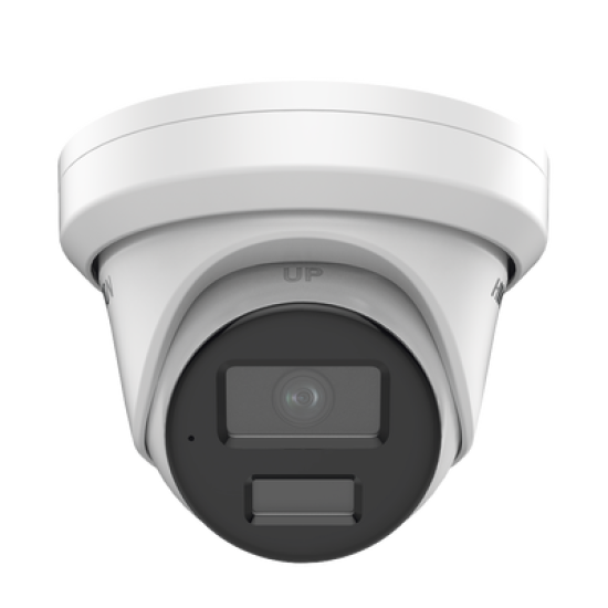 Turret IP 6 Megapixel  / Lente 2.8 mm / 40 mts IR / Exterior IP67 / Micrófono Integrado / DARKFHGITER / PoE / Alarmas y Audio I/O / ONVIF / Micro SD / 4 Analíticos: AcuSense, Deteccion Facial, Conteo de Personas por Cruce y Zona