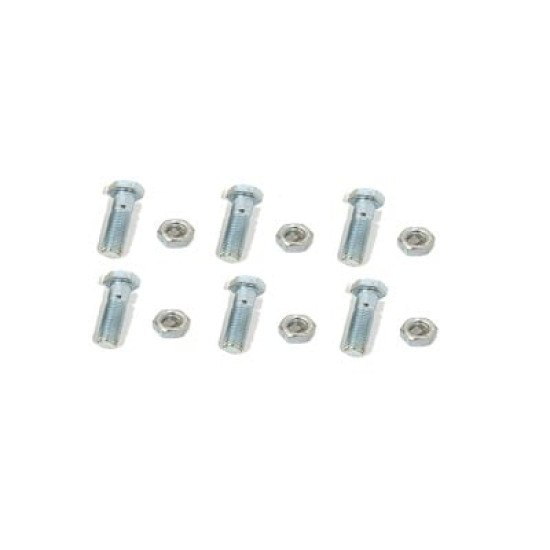 Paquete de 6 tornillos y tuercas de acero inoxidable 3/8 x 2”. Paquete de 6 tornillos y tuercas de acero inoxidable 3/8 x 2”.