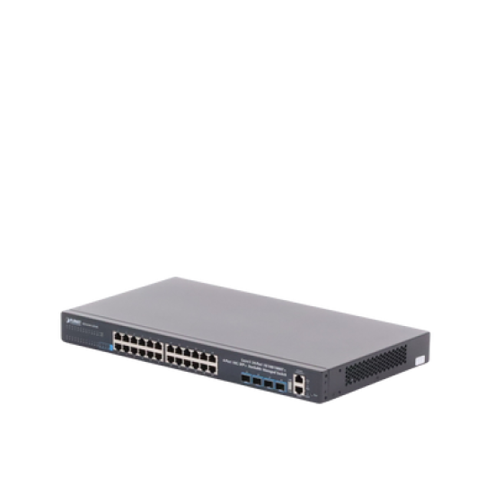 Switch Administrable Capa 3, 24-Puertos 10/100/1000T + 4-Puertos 10G SFP+, Apilable
