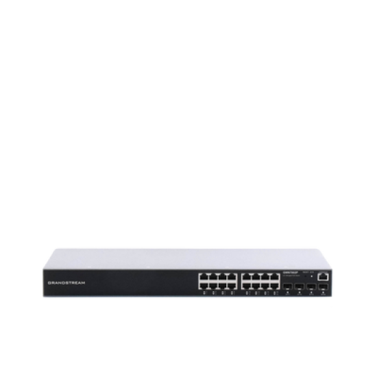 Switch Gigabit PoE+ Administrable / 16 puertos 10/100/1000 Mbps + 4 Puertos SFP Uplink / Hasta 240W / Compatible con GWN Cloud.