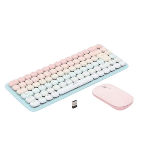 PAQUETE DE TECLADO Y MOUSE INALÁMBRICO UGREEN ROSA