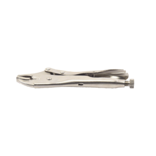 Pinza Perra Ajustable de Presión de 10”. Quijada Curva con Corta Alambre. Acero CR-V