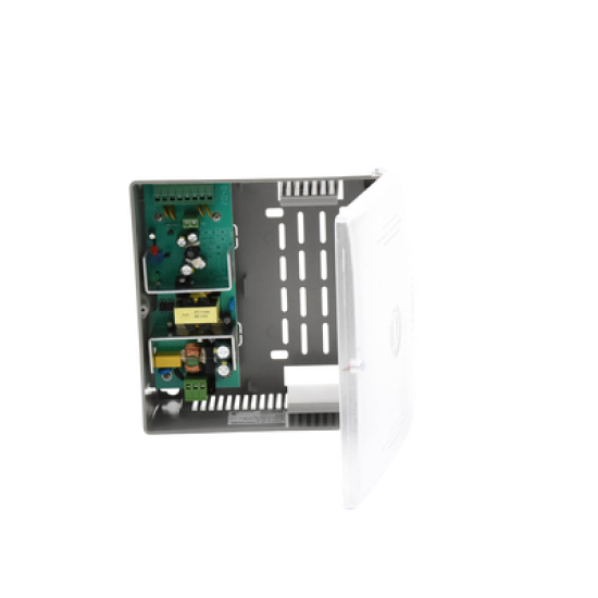 Fuente de Alimentación con Gabinete de 4 Salidas de 11 - 15 Vcc / 5 Amper /  Voltaje de Entrada: 96 - 264 Vca / Soporta Protección contra Sobrecorriente de Salida, Protección contra Cortocircuito / Led Indicador