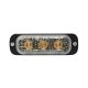 Luz Auxiliar de 3 LED, Ambar, SAE, 12-24 Vcd, Lente transparente