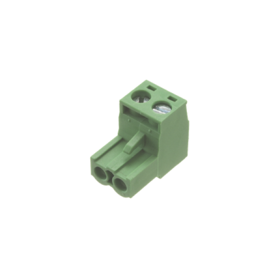 Conector terminal de alimentación de 2 pines en color verde (EPO)