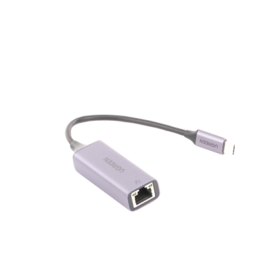 Adaptador de Red USB-C 3.1 (5 Gbps) a RJ45 | Thunderbolt 3 | Admite 10/100/1000 Mbps |  Chip Inteligente | Amplia Compatibilidad | Caja de Aluminio | Longitud del cable 10 cm.