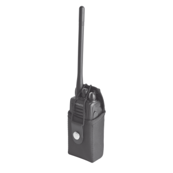 Funda Reforzada de Nylon para Cinturón con Correa y Boche Frontal, Estándar en la Mayoría de los Radios IC, TK, NX, etc.