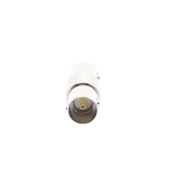 Adaptador Tipo Barril para 75 Ohm, de Conector BNC Hembra a BNC Hembra, Níquel/ Oro/ Teflón.