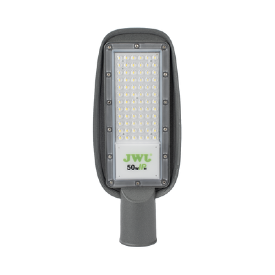 Luminaria LED de 50 W/ 100 - 265 V CA ~50/60 Hz / Fotocelda / Color Blanco/ Dimensiones 160 x 390 x 78 mm / Ángulo de Luz 135°.