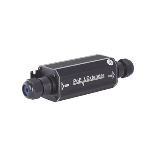 Extensor PoE / 100 Metros / Intemperie (IP66) /  60 Watts / 1 Puerto de Entrada  / 1 Puerto de Salida PoE / No requiere alimentación.